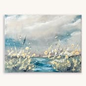 "Yellow meadow" - Original Painting in multicolorassorted-colors by Lindsay Megahed