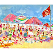 "Beach Weekend" - Original Painting in multicolorassorted-colors by Sandy Welch