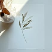 "Olive Branch" - Original Painting in green by Angele Kamp