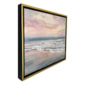 "Coastal Sunset Original Framed Canvas Painting" - Original Painting in multicolor by Lindsay Kelly Art