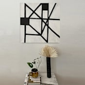 "Bridge to Nowhere Original Art" - Original Painting in black by Ilana Greenberg