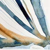 "Modern Stripes Original" - Original Painting in blue by Mary Gaspar