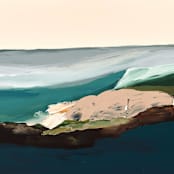 "Monterey Bay Series Long" - Original Painting in multicolorassorted-colors by Caryn Owen