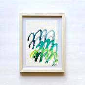 "Arbor" - Original Painting in green by bari wieselman schulman