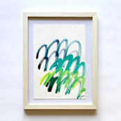 "Arbor" - Original Painting in green by bari wieselman schulman