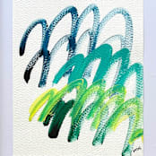 "Arbor" - Original Painting in green by bari wieselman schulman