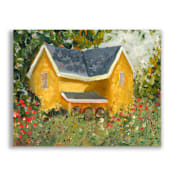 "Yellow house" - Original Painting in multicolor by Lindsay Megahed