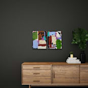 "Pickle Flavor Jelly Beans" - Original Painting in multicolorassorted-colors by Nicole Simms