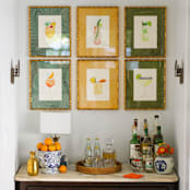 "13 x 16 Watercolor Aperol Spritz" - Original Painting in multicolorassorted-colors by Alli Stark