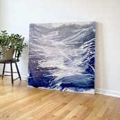 "Skyfall" - Original Painting in blue by Teodora Guererra