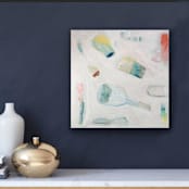 "the world spins madly on" - Original Painting in multicolorassorted-colors by tina johnson