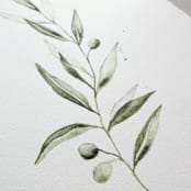 "Olive Branch 01" - Original Painting in green by Angele Kamp