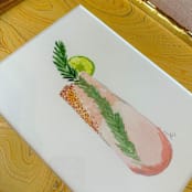 "13 x 16 Watercolor Paloma" - Original Painting in multicolorassorted-colors by Alli Stark
