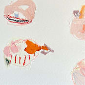 "be quiet enough" - Original Painting in pink by tina johnson