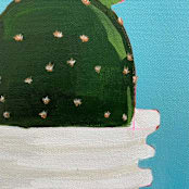 "She's Kinda Prickly" - Original Painting in multicolor by Nicole Simms