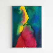"Abstract Hues 2 Original Watercolor Painting" - Original Painting in multicolor by Alexandra Dzh