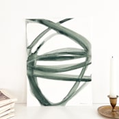 "Forest Green Plant Cell" - Original Painting in green by Mary Gaspar