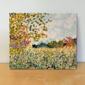 "Falling Leaves" - Original Painting in multicolor by Lindsay Megahed