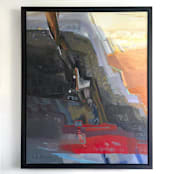 "Carving Out A Dwelling" - Original Painting in multicolor by Khara Ledonne