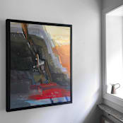 "Carving Out A Dwelling" - Original Painting in multicolor by Khara Ledonne