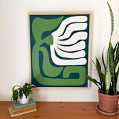 "Leaflight- Original Acrylic Painting" - Original Painting in multicolor by Kate Sowinski