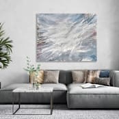 "Letting Go" - Original Painting in blue by Teodora Guererra