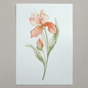 "Orange orchid" - Original Painting in orange by Angele Kamp