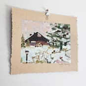 "Snowed In" - Original Painting in multicolor by Kiersten Poultney