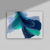 "Lota" - Original Painting in blue by Marta Spendowska