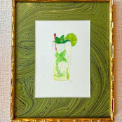 "13 x 16 Watercolor Mojito" - Original Painting in multicolorassorted-colors by Alli Stark