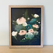 "Winter Floral" - Original Painting in multicolor by Lindsay Megahed
