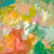 "Adorn #2" - Original Painting in green by Amy Mullen