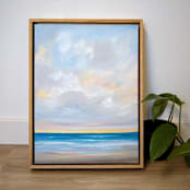 "Early Light" - Original Painting in blue by Nicole Walsh