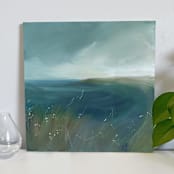 "Misty Bay" - Original Painting in multicolorassorted-colors by Lindsay Megahed