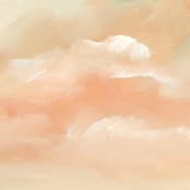 "Peach Sky" - Original Painting in multicolor by Lindsay Megahed