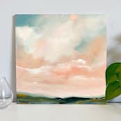 "Peach Sky" - Original Painting in multicolor by Lindsay Megahed