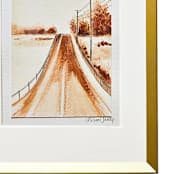 "Country Roads I" - Original Painting in brown by AlisonJerry