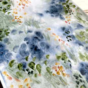 "Meadow Blooms framed original painting" - Original Painting in multicolor by Holly Whitcomb