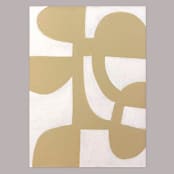 "First Impressions Original Artwork" - Original Painting in beige by Ilana Greenberg