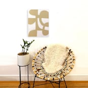 "First Impressions Original Artwork" - Original Painting in beige by Ilana Greenberg