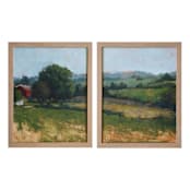 "Summer Field" - Original Painting in green by Wendy Keller