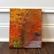"Autumn Fire" - Original Painting in red by Kat Roberts