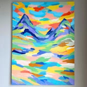 "Crest of Tranquility" - Original Painting in purple by Summer Tali Hilty