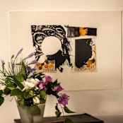 "Stalemate" - Original Mixed Media in black by Bethania Lima