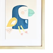 "Blue Parrot" - Original Mixed Media in blue by AlisonJerry