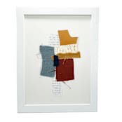 "Textile No 12" - Original Mixed Media in green by Pippin Schupbach