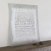 "Weaving Toward One Another" - Original Mixed Media in white by Khara Ledonne