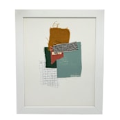 "Textile No 13" - Original Mixed Media in green by Pippin Schupbach