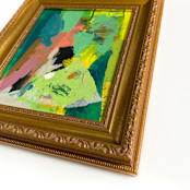 "Colorful Green" - Original Mixed Media in green by Jessalin Beutler