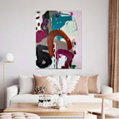 "Garnet & Ruby" - Original Mixed Media in multicolorassorted-colors by Nicole Simms